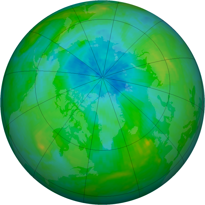 Arctic ozone map for 17 August 2002
